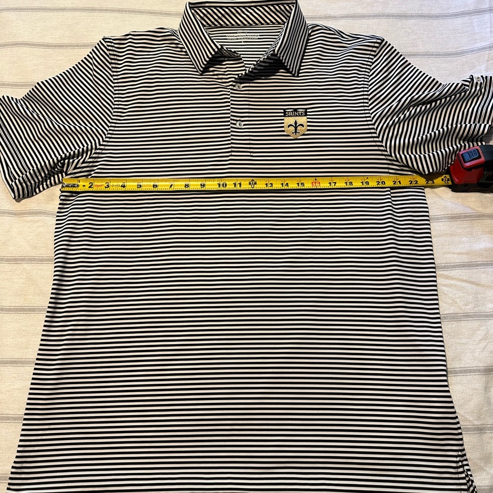Vineyard Vines New Orleans Saints polo shirt XL Black/White